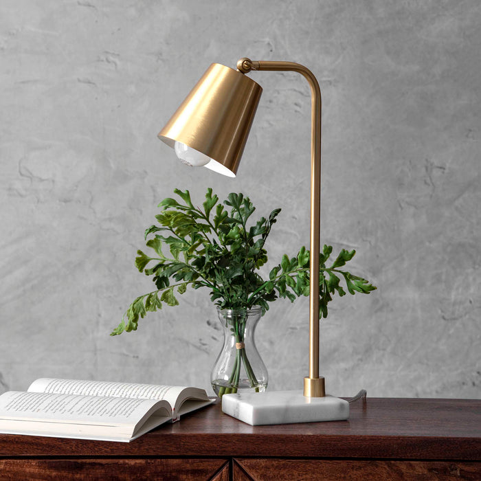 Lincoln 31" Brass & Marble Table Lamp