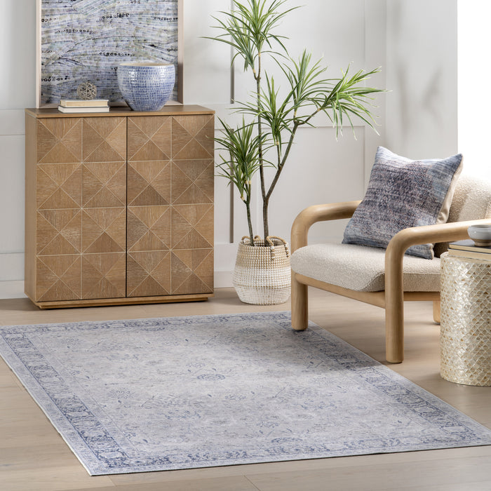 Bayberry Spill Proof Vintage Machine Washable Area Rug