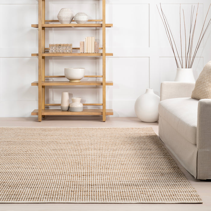 Home Conservatory Gravel Handwoven Jute Area Rug