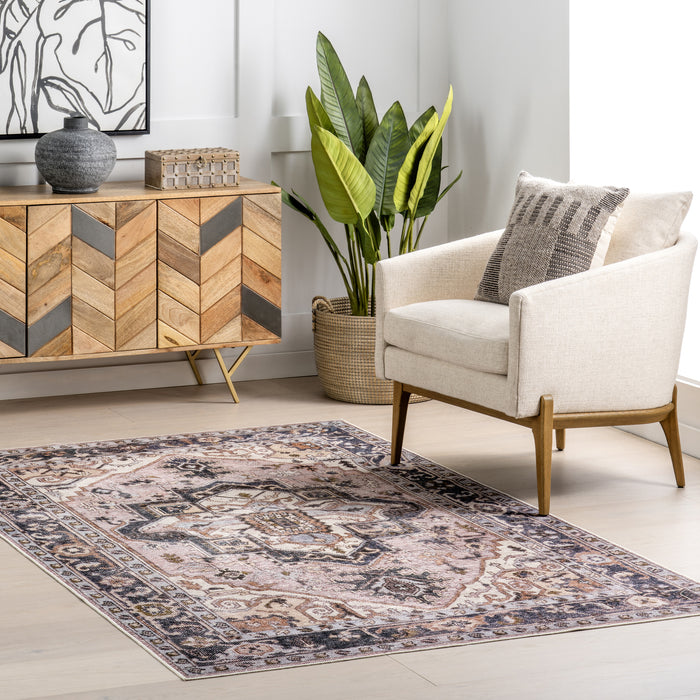 nuLOOM Fonia SplashGuard Machine Washable Area Rug