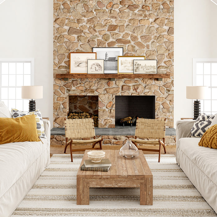 Ren Striped Jute Area Rug