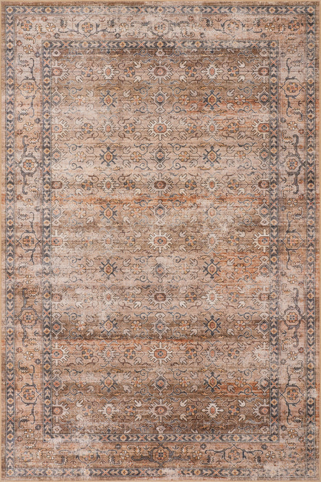 Rania SplashGuard Medallion Machine Washable Area Rug