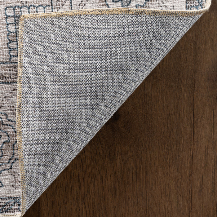 Vita SplashGuard Vintage Medallion Machine Washable Area Rug