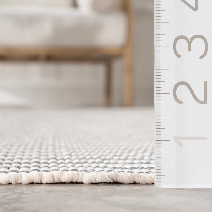 Home Conservatory Pinstripe Handwoven Indoor/Outdoor Area Rug