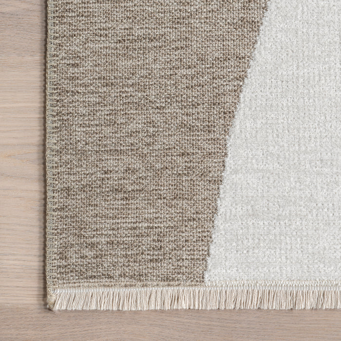 Nura Abstract Reversible Machine Washable Fringe Area Rug