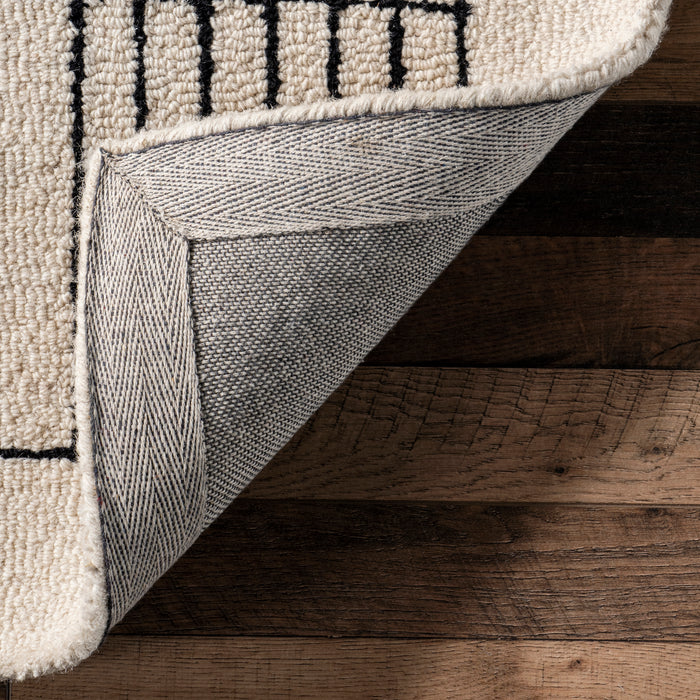 Danika Abstract Checkered Wool Area Rug