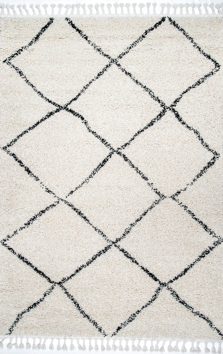 Jessie Moroccan Lattice Tassel Area Rug