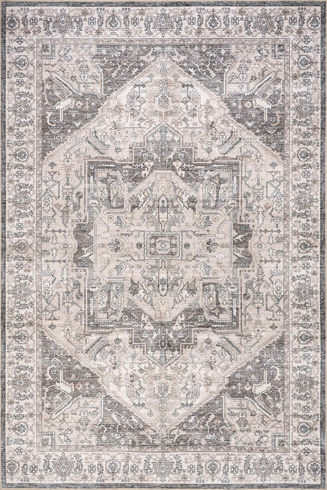 Vita SplashGuard Vintage Medallion Machine Washable Area Rug