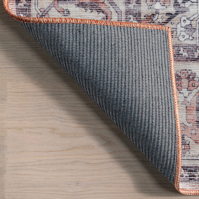 Joslyn SpinClean Traditional Floral Machine Washable Area Rug