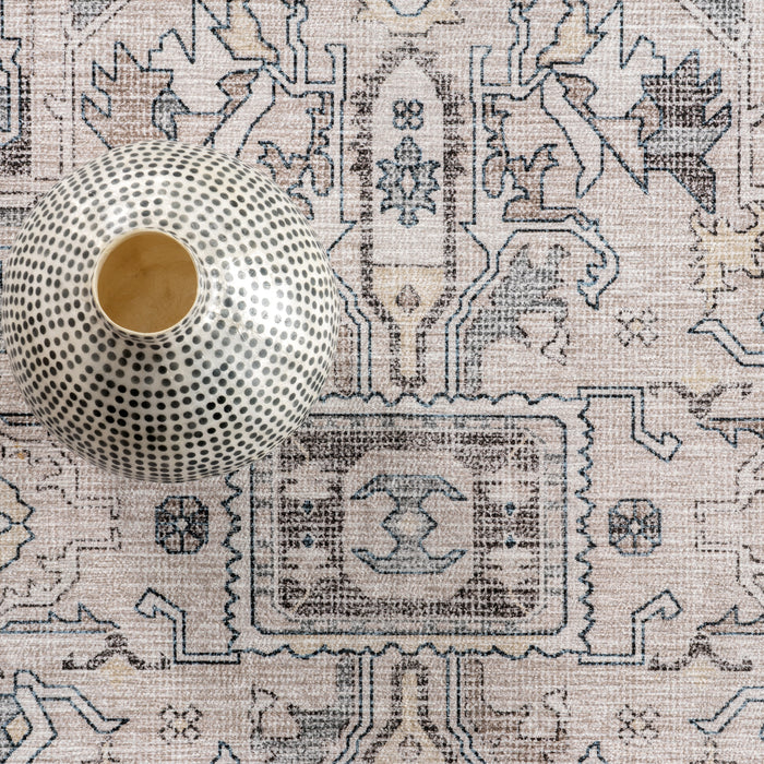 Vita SplashGuard Vintage Medallion Machine Washable Area Rug