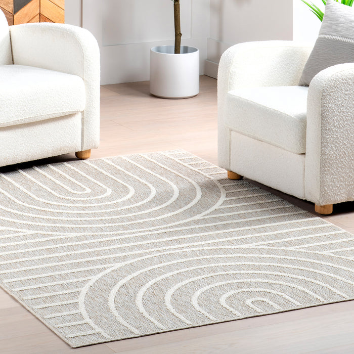 Hartlyn Modern Arches Machine Washable Area Rug