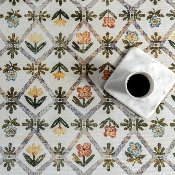 nuLOOM Erina Floral Washable Area Rug