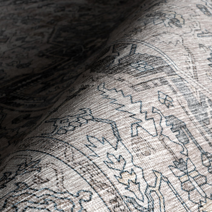 Vita SplashGuard Vintage Medallion Machine Washable Area Rug