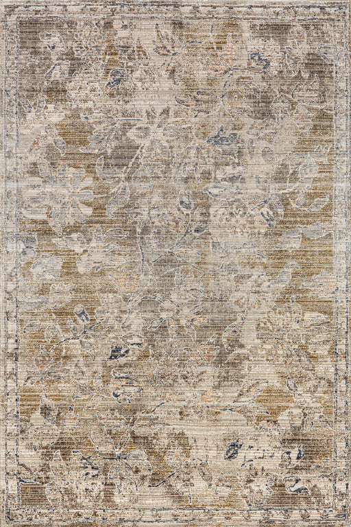 Zenni Vintage Floral Indoor/Outdoor Machine Washable Area Rug