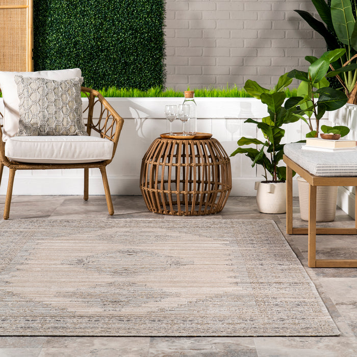 Deena Vintage Machine Washable Indoor/Outdoor Area Rug