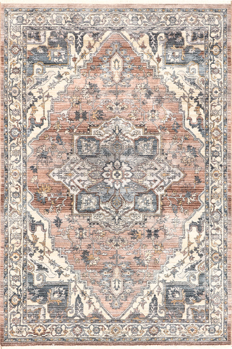 Faded Medallion Fringe Area Rug
