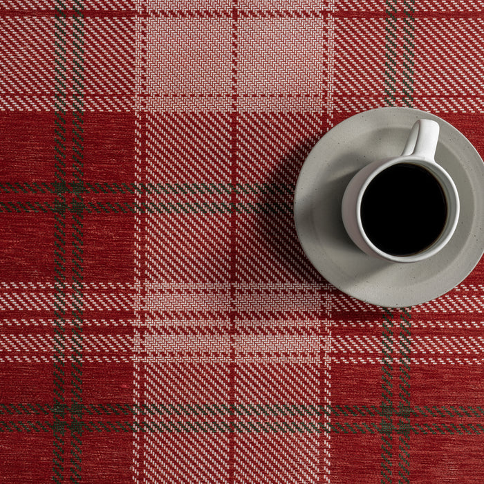 Aelin SplashGuard Plaid Machine Washable Area Rug