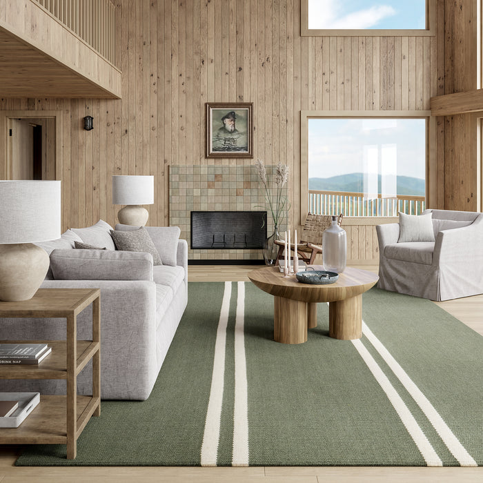 nuLOOM Elowen Double Striped Wool Are...