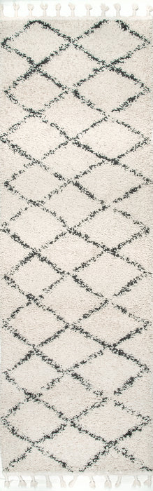 Jessie Moroccan Lattice Tassel Area Rug