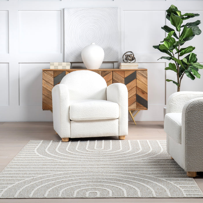 Hartlyn Modern Arches Machine Washable Area Rug