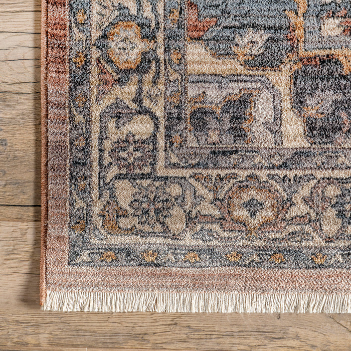 Faded Medallion Fringe Area Rug