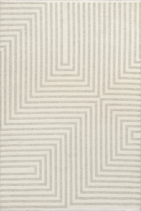 Nicolai Graphic Fringed Reversible Machine Washable Area Rug