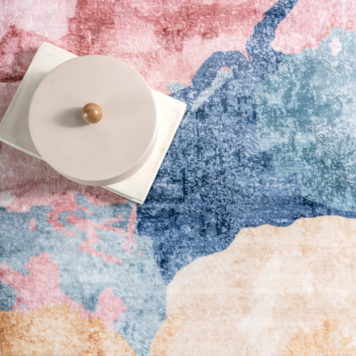 nuLOOM Sarine Abstract Washable Area Rug