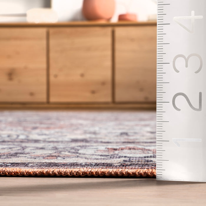 Joslyn SpinClean Traditional Floral Machine Washable Area Rug