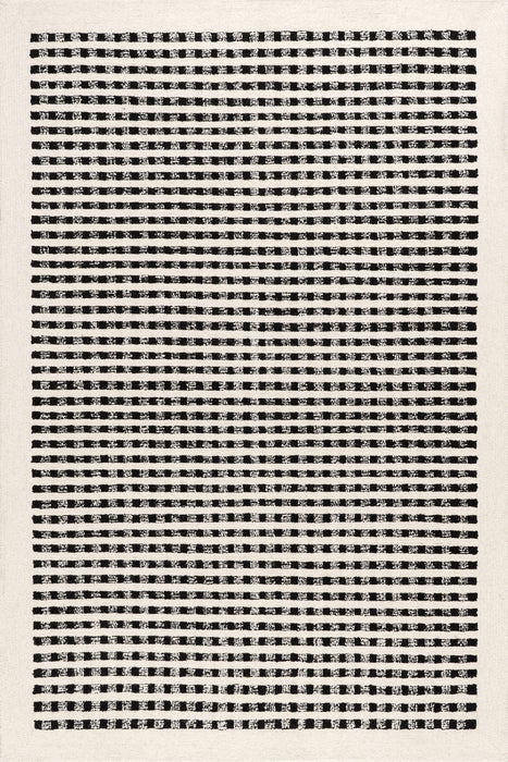 Adahlia Checkered Wool Area Rug