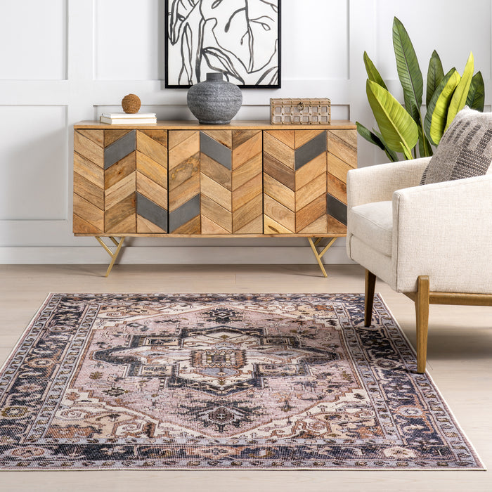 nuLOOM Fonia SplashGuard Machine Washable Area Rug