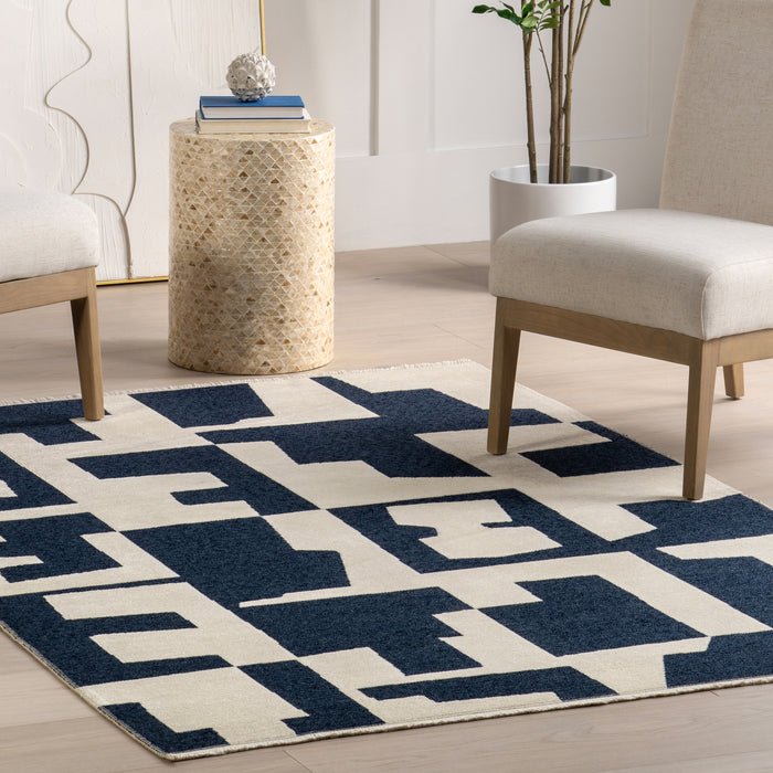 Viktoria Modern Abstract Reversible Machine Washable Area Rug