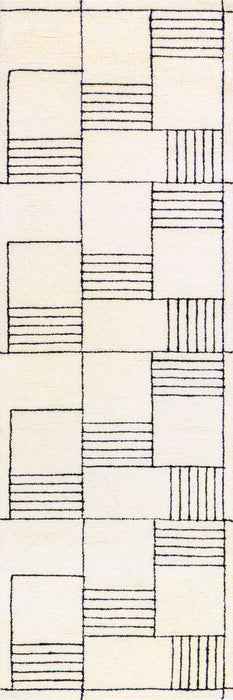 Danika Abstract Checkered Wool Area Rug