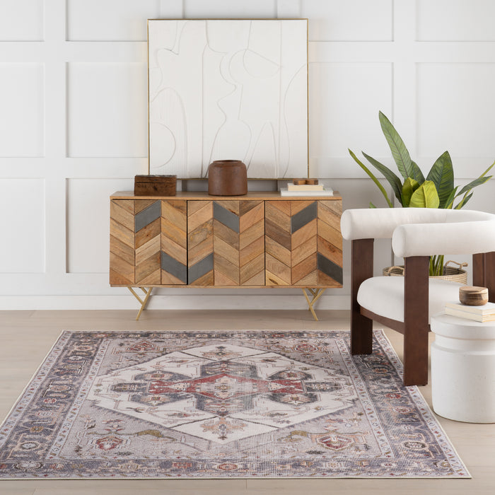 nuLOOM Eloqua SplashGuard Machine Washable Area Rug