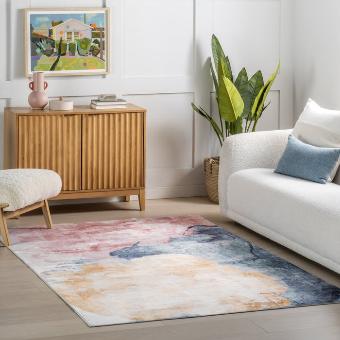 nuLOOM Sarine Abstract Washable Area Rug