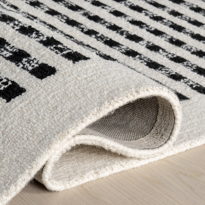 Adahlia Checkered Wool Area Rug