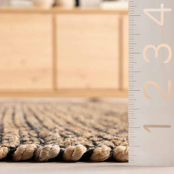 Home Conservatory Gravel Handwoven Jute Area Rug