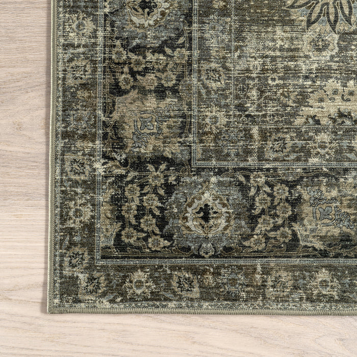 Bayberry Spill Proof Vintage Machine Washable Area Rug