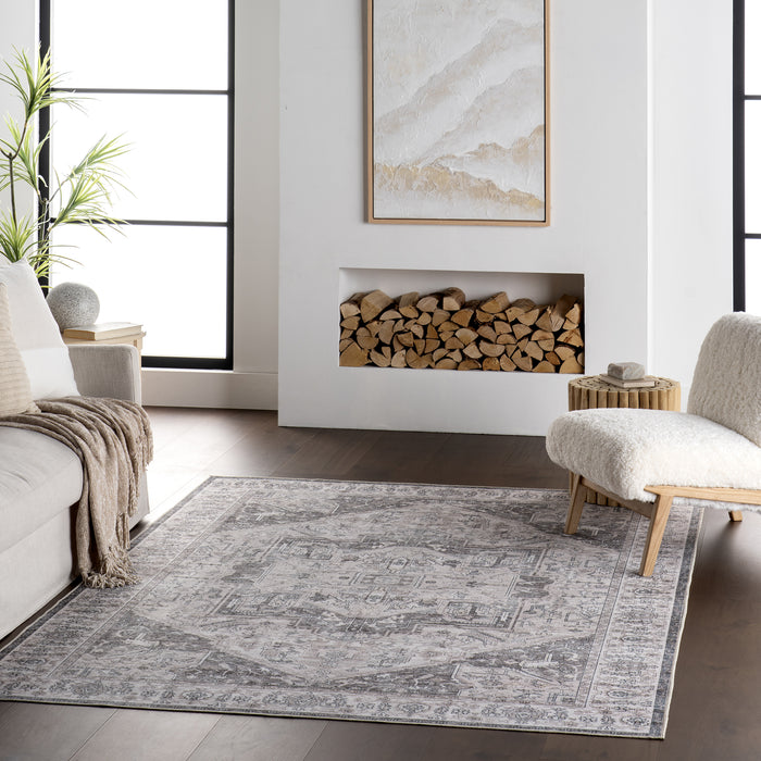 Vita SplashGuard Vintage Medallion Machine Washable Area Rug