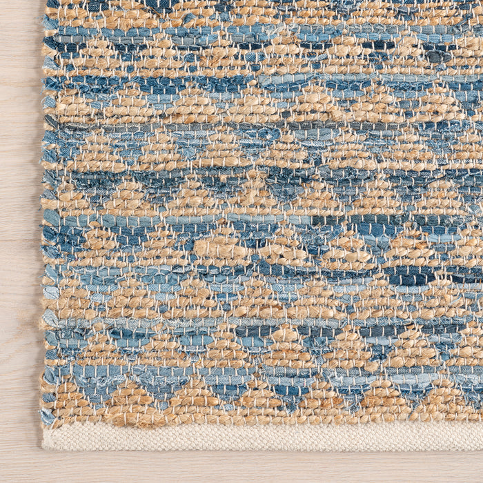 Home Conservatory Geometric Rag Handwoven Jute Area Rug