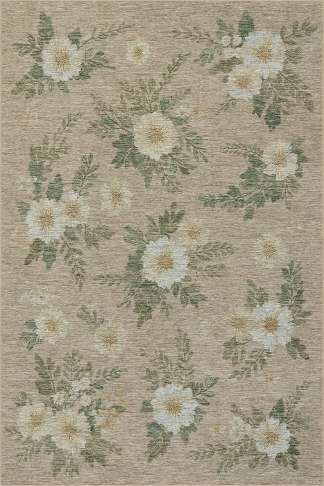 Nuloom Zanessa Floral Farmhouse Washable Area Rug