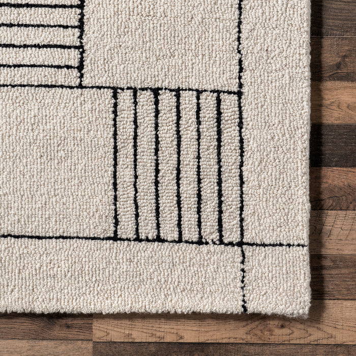 Danika Abstract Checkered Wool Area Rug