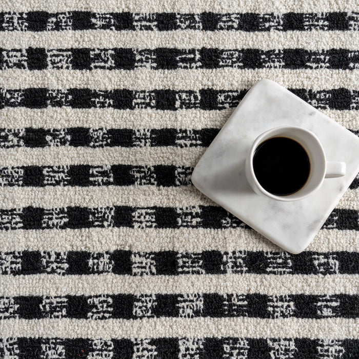 Adahlia Checkered Wool Area Rug