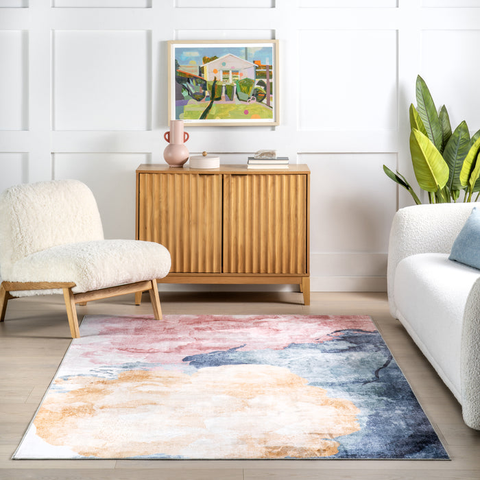 nuLOOM Sarine Abstract Washable Area Rug