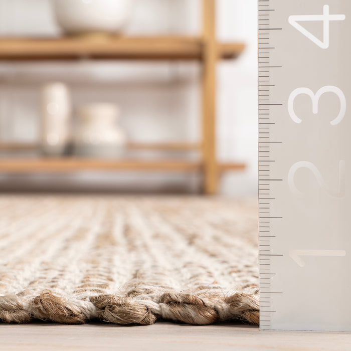 Home Conservatory Gravel Handwoven Jute Area Rug