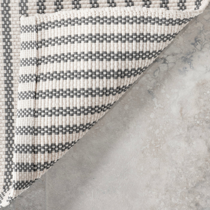 Home Conservatory Pinstripe Handwoven Indoor/Outdoor Area Rug