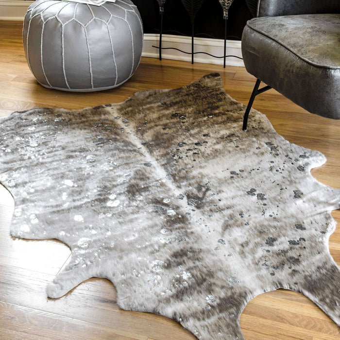 Tinley Spotted Faux Cowhide Area Rug