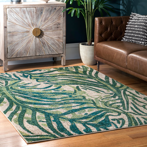 Cali Abstract Leaves Area Rug