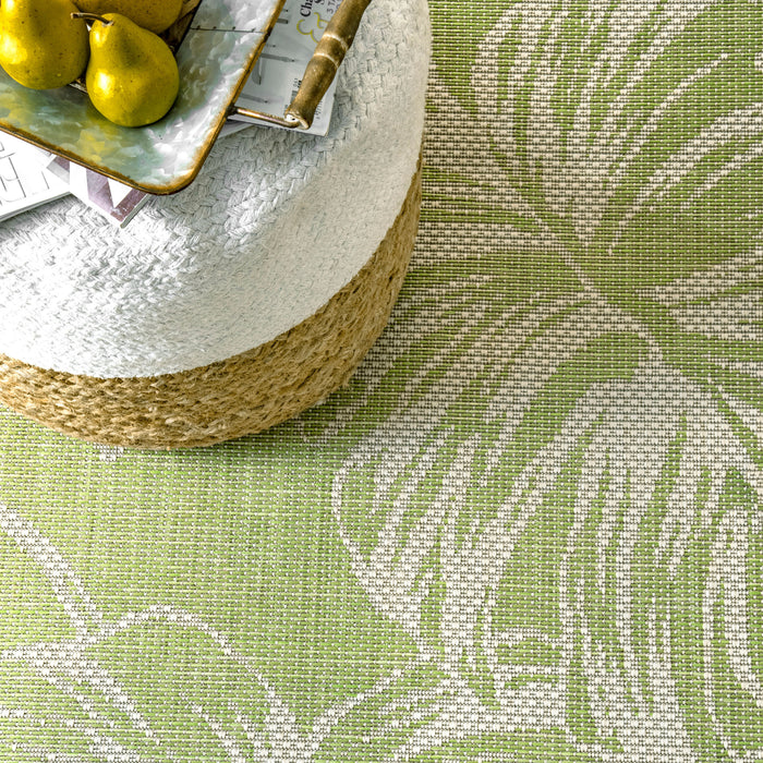 Belle Palm Leaves Indoor/Outdoor Area Rug