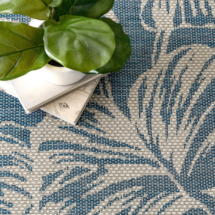 Belle Palm Leaves Indoor/Outdoor Area Rug