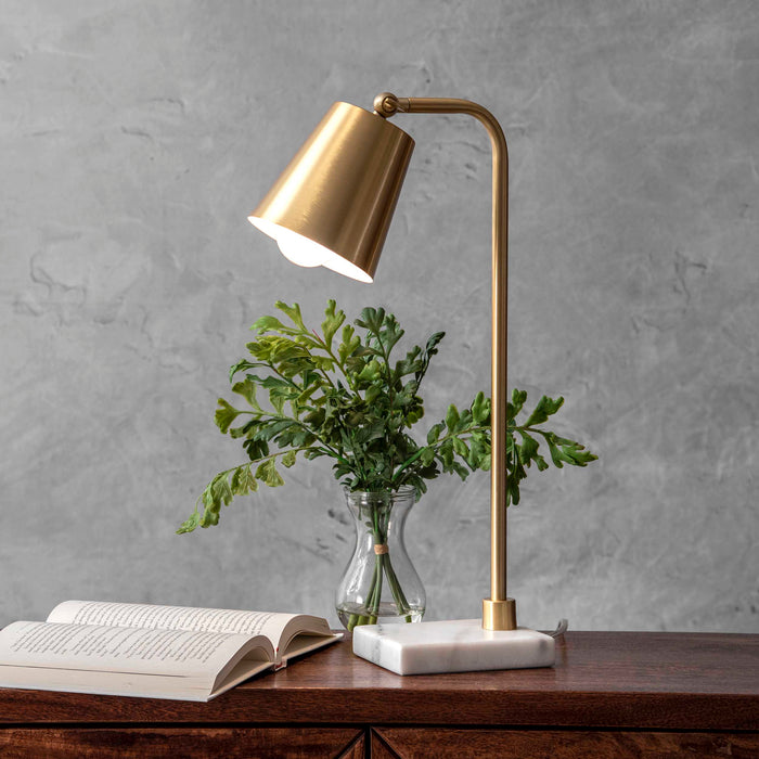 Lincoln 31" Brass & Marble Table Lamp